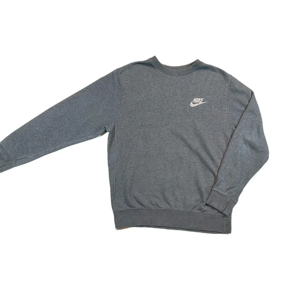 Nike Sportswear Revival Crewneck Men Small Dark Gray Speckled DR9159-010